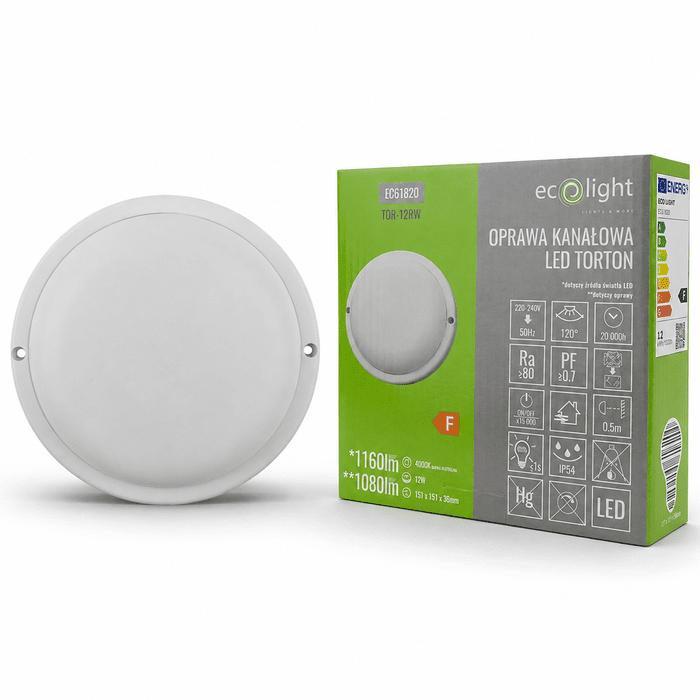 TORTON 12W 4000K 1160 IP54 ROUND BIANCO