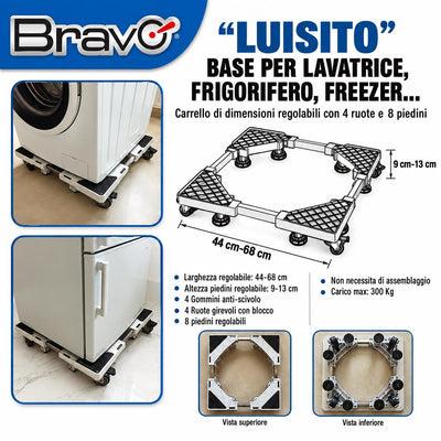 LUISITO BASE CON RUOTE PER ELETTRODOMESTICI DA 44 A 68CM