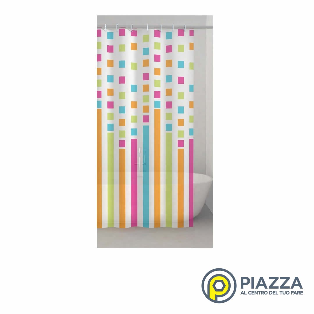 TENDA DOCCIA PARTY PVC 120X200 MULTICOLORE