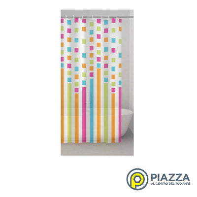 TENDA DOCCIA PARTY PVC 120X200 MULTICOLORE