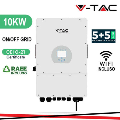 INVERTER SOLARE IBRIDO 10kW CON DISPLAY LCD TOUCH-TRIFASE IP65