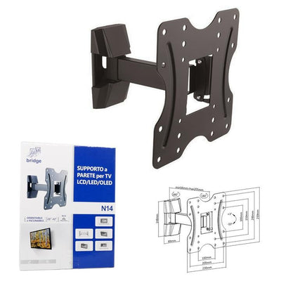 SUPPORTO LCD 1 BRACCIO 37/42P NERO NVS