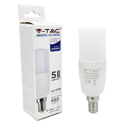 VT-248 PLASTIC BULB 8W 3000K E14