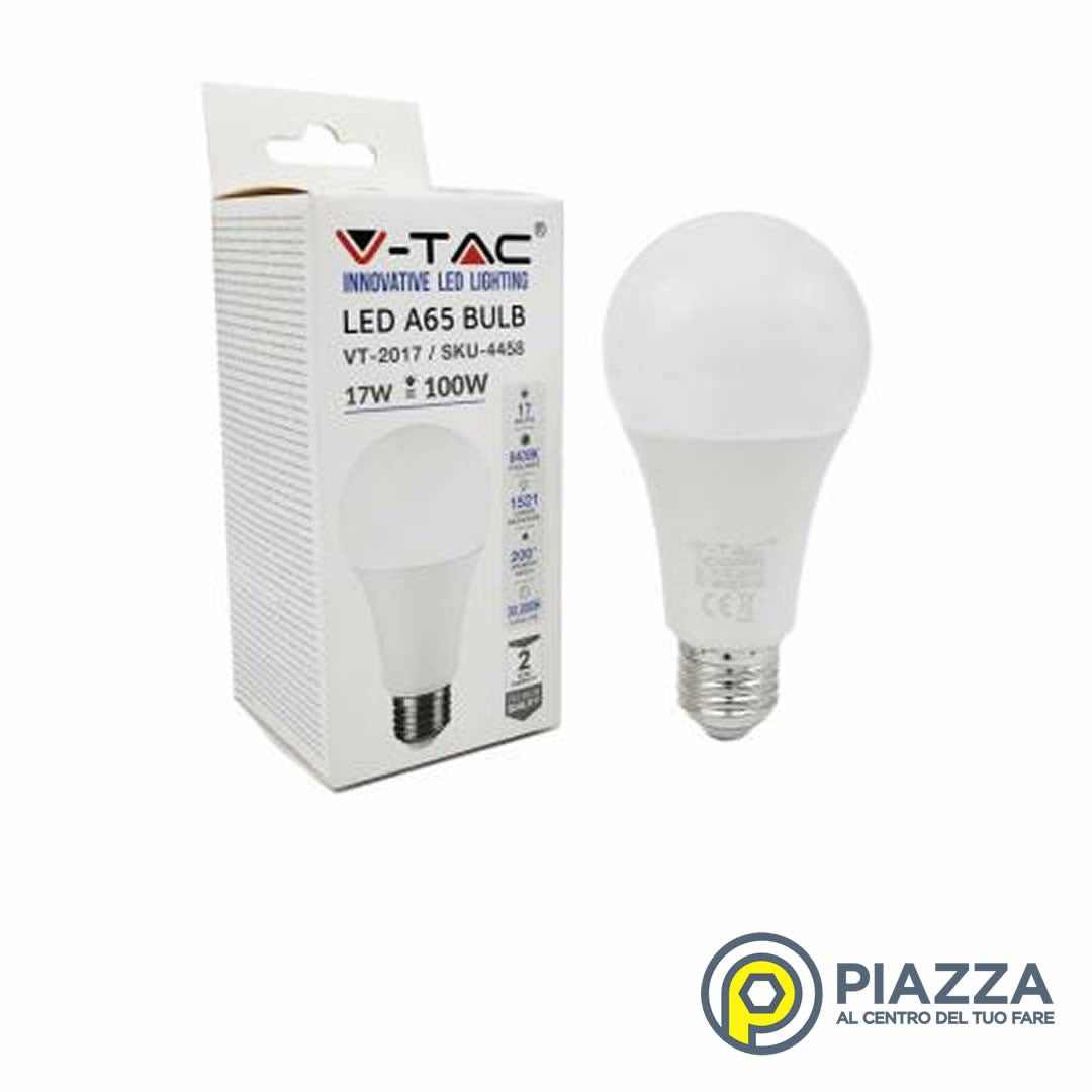 Lampadina LED E27 17W A65 4000K VTAC