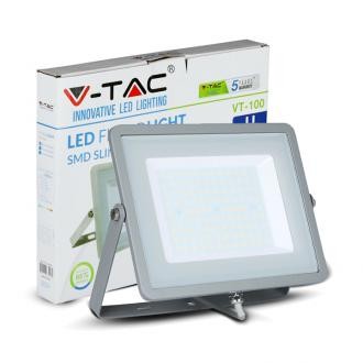 PROIETTORE LED 100W SMD  CORPO GRIGIO 6400K