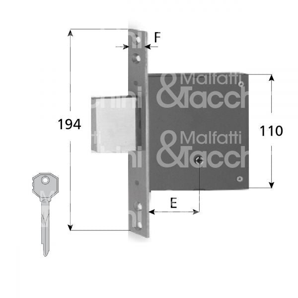SERRATURA INFILARE 1300K E.50