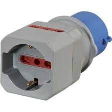 Adattatore industriale 220v spina 2p+t 16a presa schuko+2 10/16a