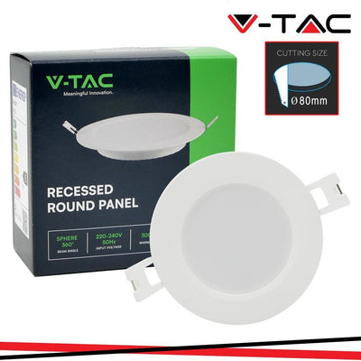 PANEL 3W RECESSED 6500K