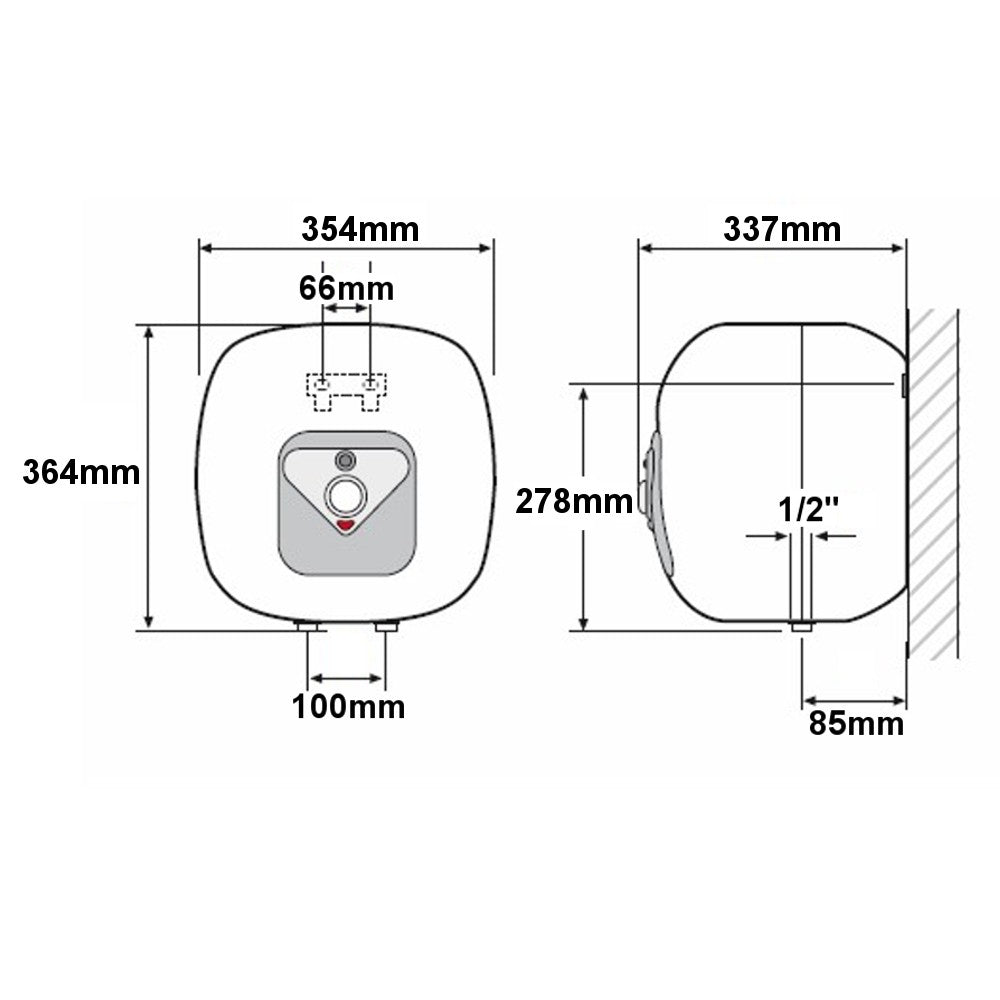 SCALDABAGNO DIANBOILER SOPRA LAVELLO LT15  2ANNI