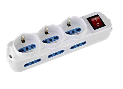 PRESA MOBILE MULTIPLA 16A 9PR B.CA