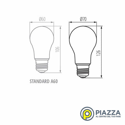 LAMPADA XLED A70 18W 3000K 2200LM