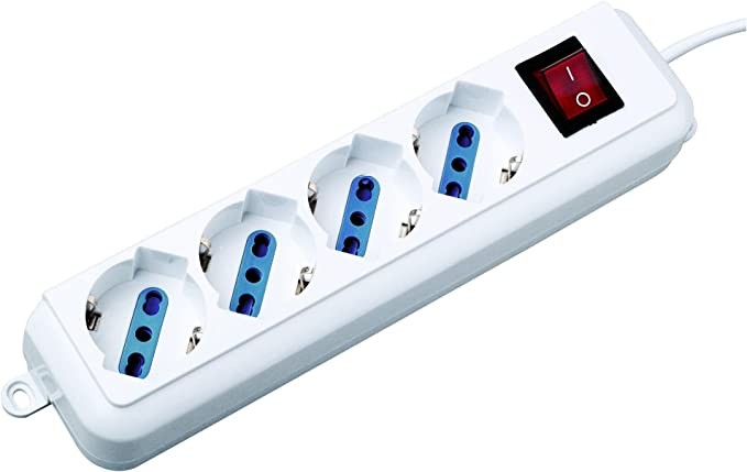 PRESA MULTIPLA 4P 10/16A BIP/SCHUKO