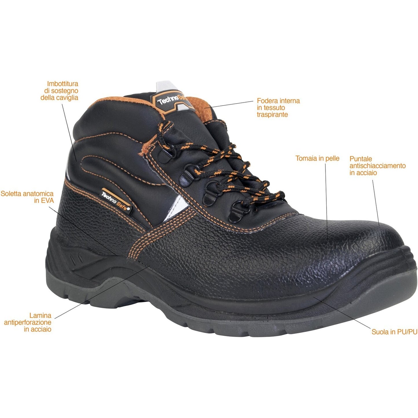 SCARPE IN PELLE S1P ALTA TG.41