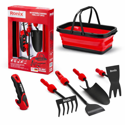 KIT DI ATTREZZI DA GIARDINO    5 PEZZI 29X8X42 CM