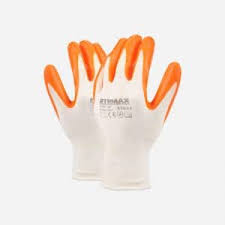 GUANTI RIVESTITI IN NITRILE ARANCIONE 10
