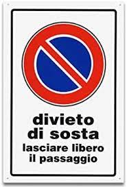 CARTELLO 20X30 DIVIETO SOSTA CANC. AUTO