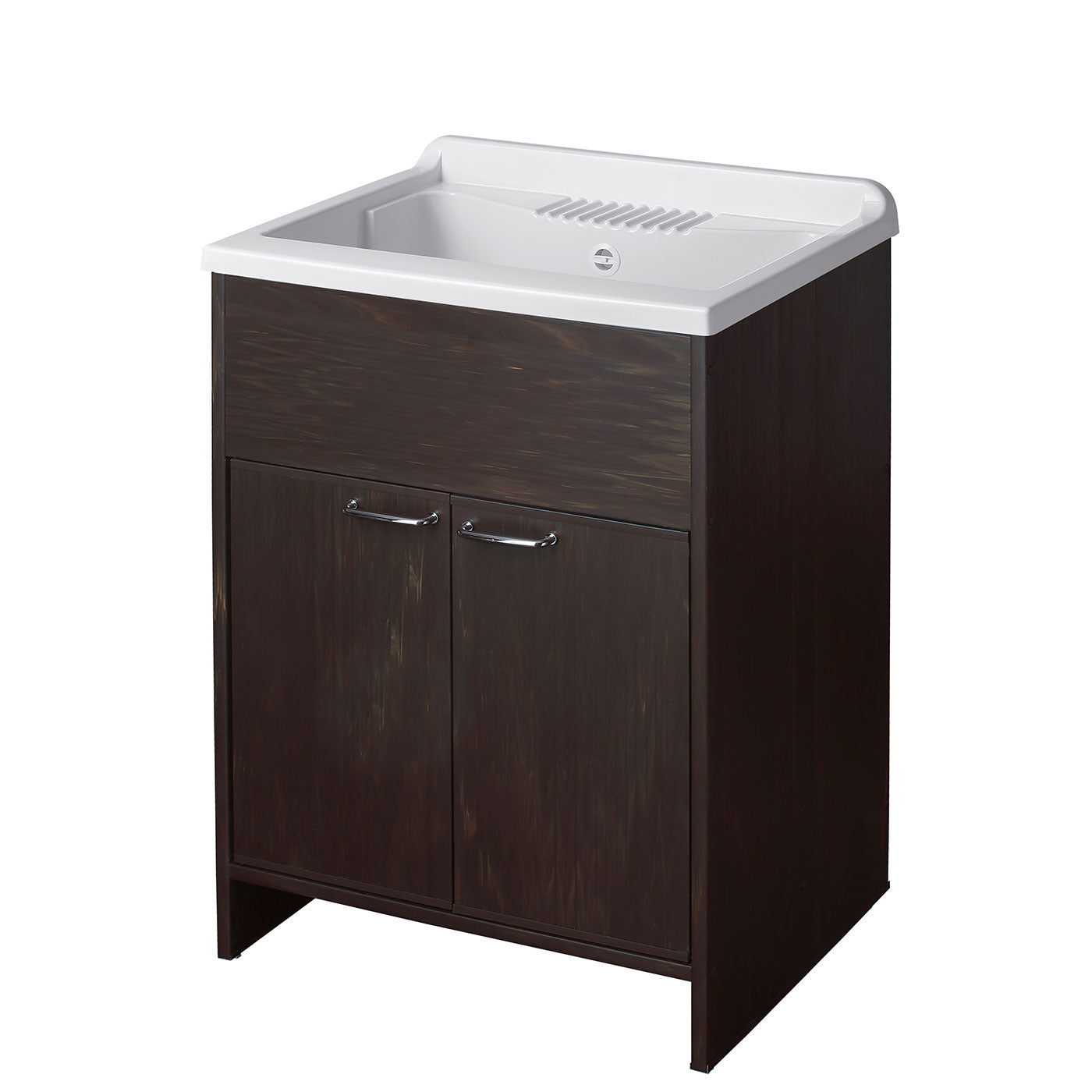LAVATOIO PVC CON SPORTELLI COLOR WENGE 60X50