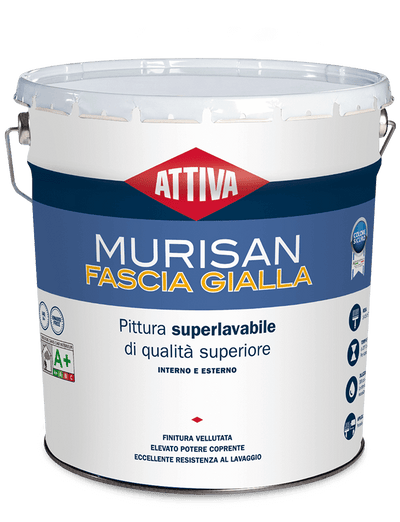 PITTURA PER INTERNI ED ESTERNI - MURISAN FASCIA GIALLA (PERSONALIZZABILE)