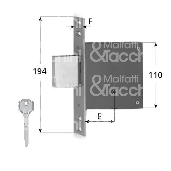 SERRATURA INFILARE 1300K E.50 FIAM
