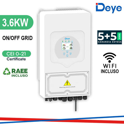 INVERTER ON/OFF GRID 3.6KW CEI 0-21 5ANNI GRARANZIA
