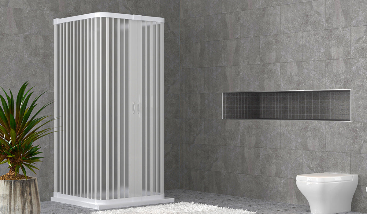 BOX DOCCIA MOD.CUBA 80X80X80 BIANCO 36 3 LATI