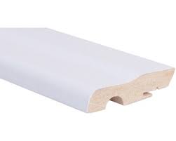 Battiscopa mdf 80x15 con passacavo colore: bianco