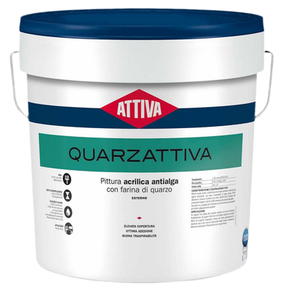 PITTURA AL QUARZO PER ESTERNI - QUARZATTIVA BIANCO