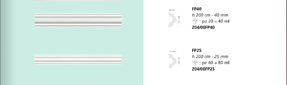 CORNICE IN POLIMERO  DURO BOISERIE 2MT
