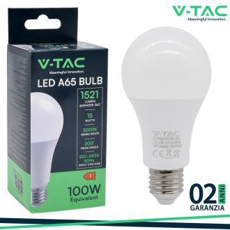LED PLASTIC BULB 3000K E27 15W A65