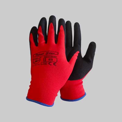 GUANTI POLIESTRERE/NITRILE SABBIATO TG.9