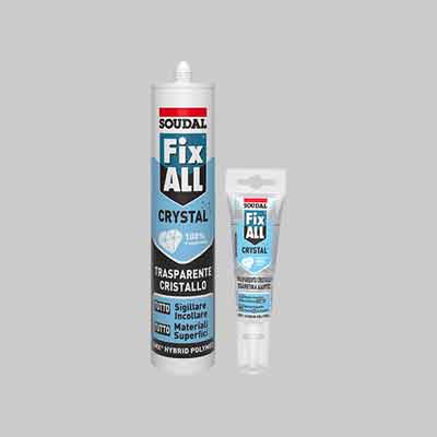 ADESIVO SIGILLANTE SOUDAL FIX ALL CRYSTAL SOUDAL ML.125 TRASPARENTE