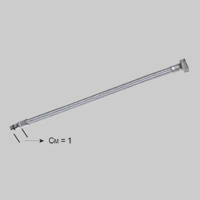 FLESSIBILE INOX PER MONOCOMANDO CORTO F 3/8 XM 10 CM.70