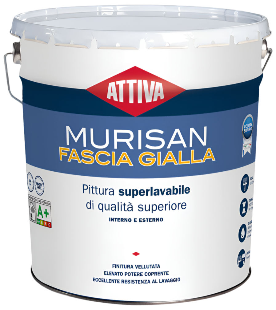 PITTURA SUPERLAVABILE - MURISAN FASCIA GIALLA