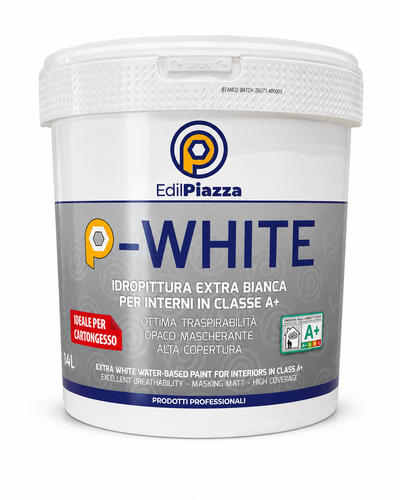 P-WHITE - Idropittura Extra Bianca per Interni | Prodotti di Edilpiazza