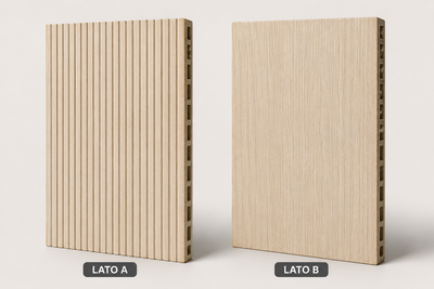 Pavimentazione WPC Decking Reversibile Collezione Isole – Lato A / Lato B | 2200 (H) x 140 (L)x 22 (SP) mm