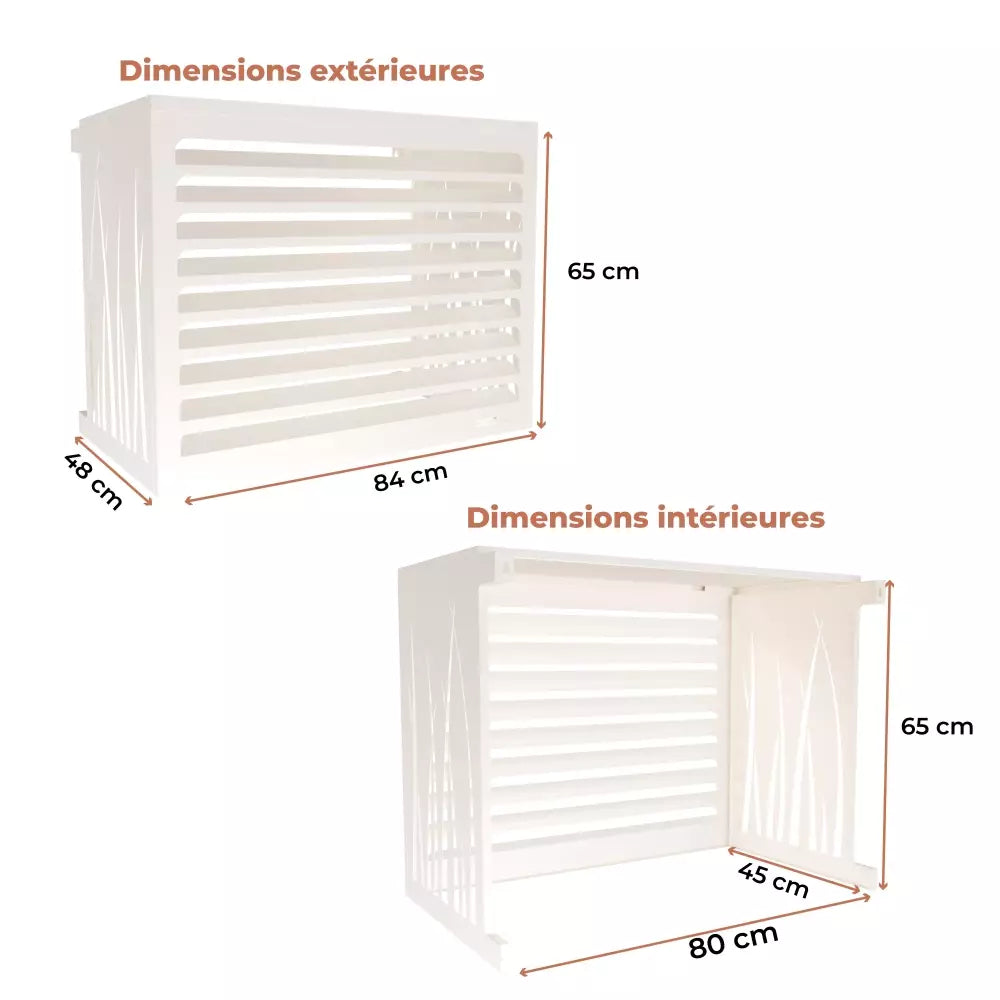 Copricondizionatore - DECOAIRCO - TAGLIA XS - BIANCO CREMA (RAL 9001)