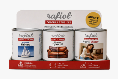 Kit 3 Prodotti - | Rigener Special Pittura Ecopelle + Stucco + Finitura Trasparente |