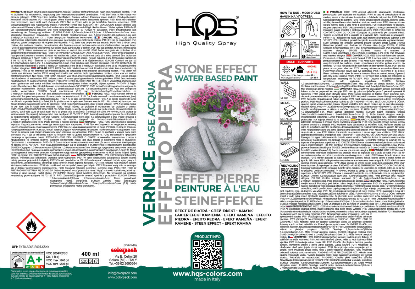 HQS - Spray - Effetto Pietra - (Tutte le Tonalità)