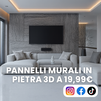 Pannelli in Pietra 3D 120x60x3 cm e 120x60x2,5 cm