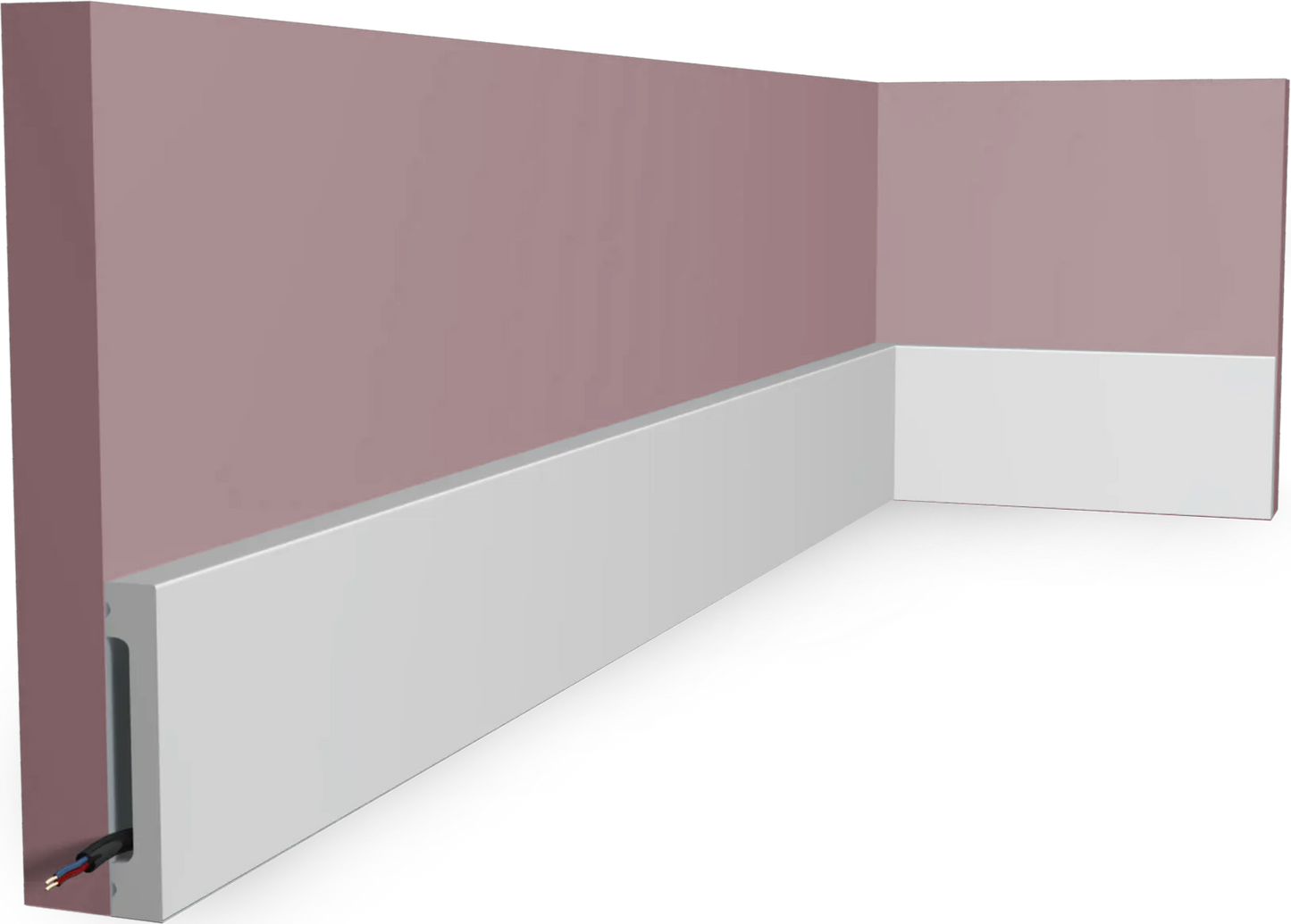 CORNICE BATTISCOPA JX105   75x13 mm PROFILO 2 MT.