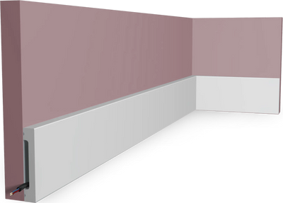 CORNICE BATTISCOPA JX105   75x13 mm PROFILO 2 MT.