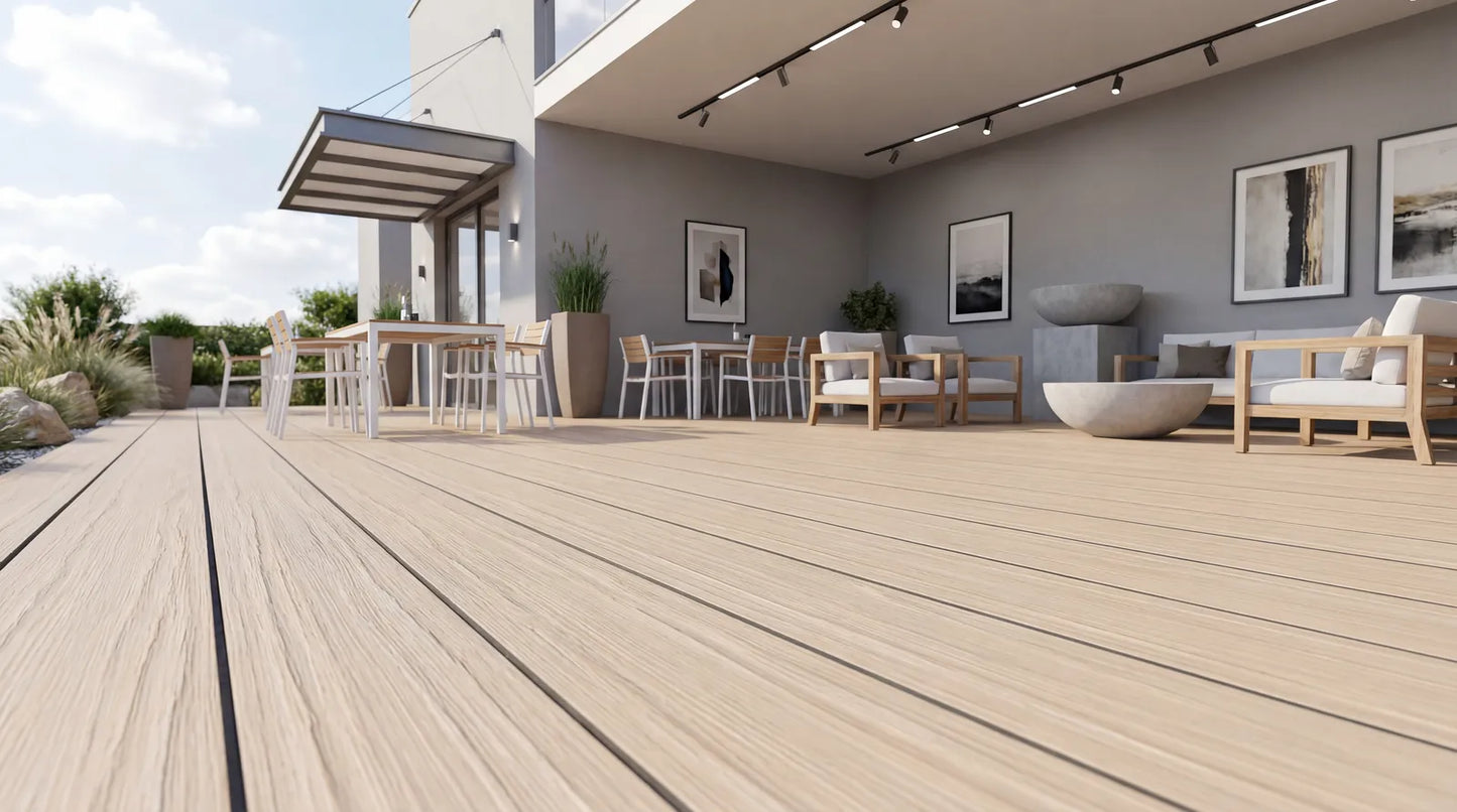 Pavimentazione WPC Decking Reversibile Collezione Isole – Lato A / Lato B | 2200 (H) x 140 (L)x 22 (SP) mm
