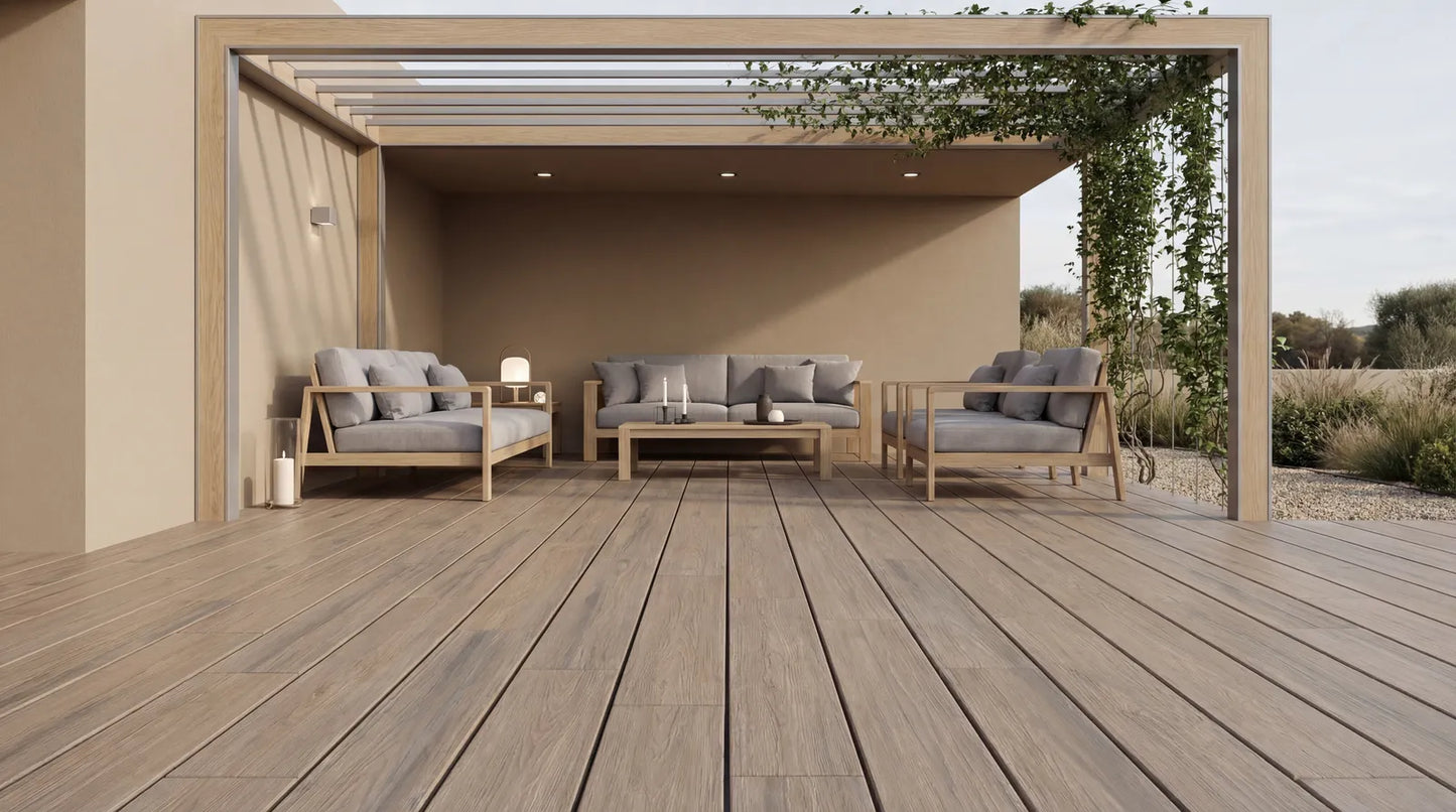 Pavimentazione WPC Decking Reversibile Collezione Isole – Lato A / Lato B | 2200 (H) x 140 (L)x 22 (SP) mm