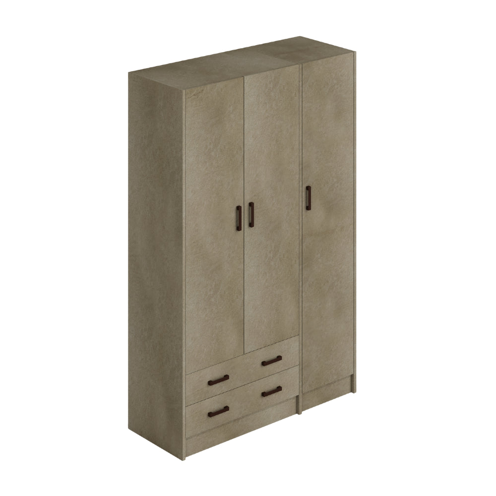 Armadio 210 tre ante e due cassetti argilla