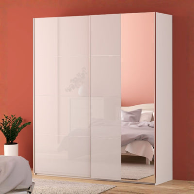 Armadio Nico 2 ante scorrevoli colore bianco 120.1x39.1xH210 cm.