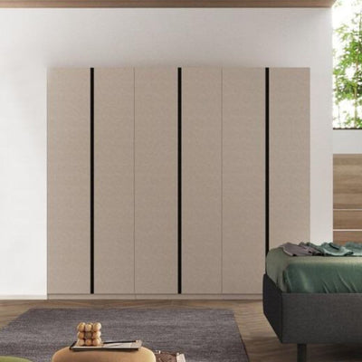 Armadio Musto 6 ante battenti colore cashmere e antracite