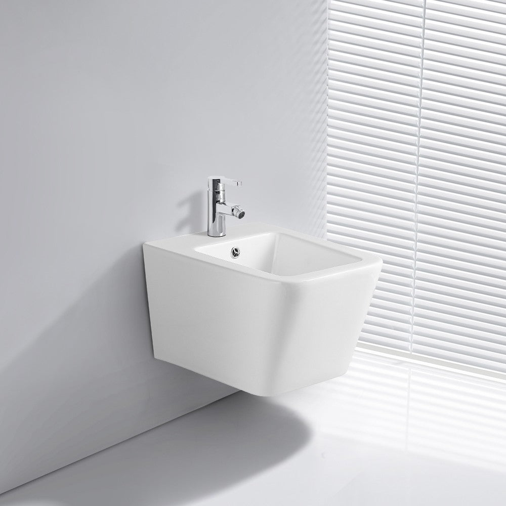 Bidet sospeso YJ-1383 51.5x33x36 cm. bianco lucido