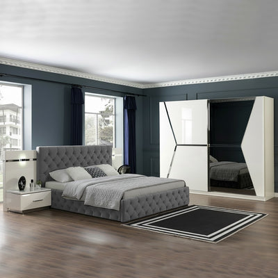 Camera da letto Rams bianco lucido