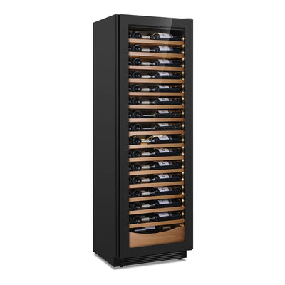Cantinetta incasso ventilato DW170F1T con maniglia integrata 1 zona di temperatura 105 bottiglie nero classe G