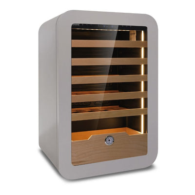 Cantinetta Vinarius 40 ventilato con 5 mensole in legno con guide telescopiche in colore grigio classe G